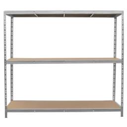 Monstershop Galvanised Steel Heavy-Duty Racking Unit in Silver - thumbnail 1