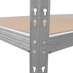 Monstershop Galvanised Steel Heavy-Duty Racking Unit in Silver - thumbnail 9