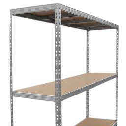 Monstershop Galvanised Steel Heavy-Duty Racking Unit in Silver - thumbnail 5