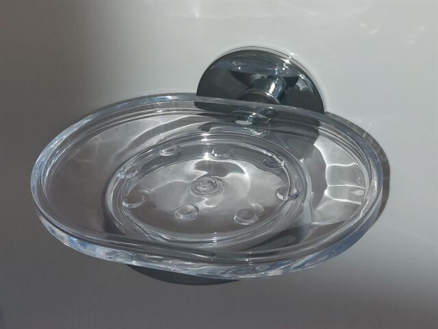 Luxury Living Milano Bathroom Soap Holder Dish in Silver - image 1