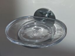 Luxury Living Milano Bathroom Soap Holder Dish in Silver - thumbnail 1