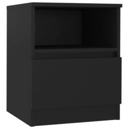 Berkfield Home Durable Bed Cabinets 2 pcs Black 40x40x50 cm Engineered Wood - Size: 40 x 40 x 50 cm - thumbnail 1