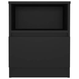 Berkfield Home Durable Bed Cabinets 2 pcs Black 40x40x50 cm Engineered Wood - Size: 40 x 40 x 50 cm - thumbnail 4