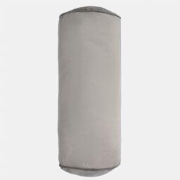 OHS Matte Velvet Filled Bolster Cushion Scatter Throw Pillow in Light Grey - thumbnail 4