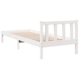 Berkfield Home Decorative Extra Long Bed Frame without Mattress White 100x210 cm - thumbnail 6