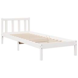 Berkfield Home Decorative Extra Long Bed Frame without Mattress White 100x210 cm - thumbnail 1