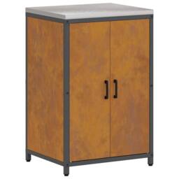 Berkfield Home Modern with Shelf Other with Storage with Door 3 pcs Rusty Weathe in Brown - thumbnail 7