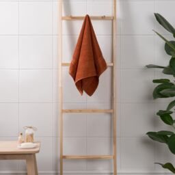 OHS Luxury Hand Towel 100% Cotton Bathroom in Burnt Orange - thumbnail 2