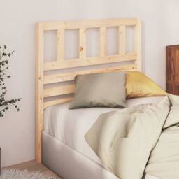 Berkfield Home Bed Headboard 81x4x100 cm Solid Wood Pine in Light Tan - Size: 81 x 4 x 100 cm - thumbnail 3
