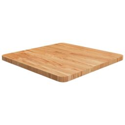 Berkfield Home Square Table Top Light Brown 50x50x2.5cm Treated Solid Wood Oak - Size: 50x50x2.5 cm - thumbnail 1