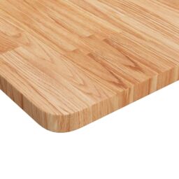 Berkfield Home Square Table Top Light Brown 50x50x2.5cm Treated Solid Wood Oak - Size: 50x50x2.5 cm - thumbnail 3