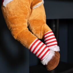 Samuel Alexander 40cm Battery Operated Animated Door Hanging Reindeer Legs Decoration - thumbnail 6