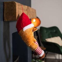 Samuel Alexander 40cm Battery Operated Animated Door Hanging Reindeer Legs Decoration - thumbnail 2