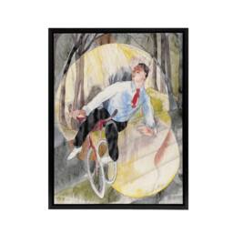 "Artery8 In Vaudeville The Bicycle Rider Demuth Framed Canvas Wall Art Print - Size: W12"" x H16""" - thumbnail 1