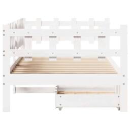 Berkfield Home Daybed with Drawers without Mattress White 90x190 cm Single Solid Wood - thumbnail 7