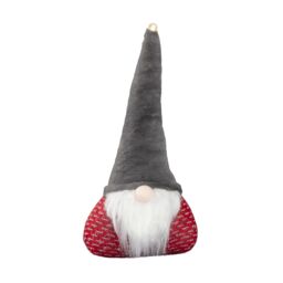Samuel Alexander 60cm Battery Powered Light up Christmas Gonk with Grey Hat & Red Body - thumbnail 8