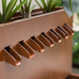 Primrose Garnock Galvanised Zinc Cascading Garden Water Feature & Planter 76cm in Brown - thumbnail 9