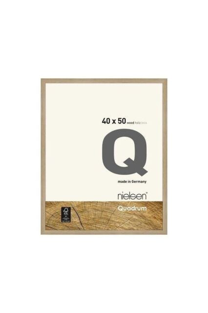 nielsen Quadrum 40 x 50cm Wooden Picture Frame With Protective Glass Front in Light Oak - Size: 40 x 50 cm - image 1