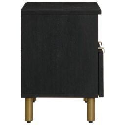 Berkfield Home TV Cabinet Black 70x33x46 cm Engineered Wood - Size: 70 x 33 x 46 cm - thumbnail 4