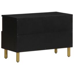 Berkfield Home TV Cabinet Black 70x33x46 cm Engineered Wood - Size: 70 x 33 x 46 cm - thumbnail 5