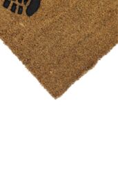 JVL Rubber Embossed PVC Backed Coir Doormat 40x60cm Foot Prints in Natural - Size: 40 cm x 60 cm - thumbnail 4