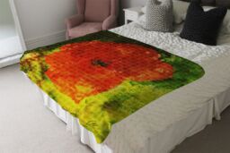 Benjamin Tate Design Poppy Blanket in Natural - Size: 120 cm x 150 cm - thumbnail 3