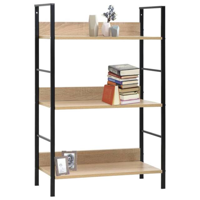 Berkfield Home 3-Layer Book Shelf Oak 60x27.6x90.5 cm Engineered Wood in Brown - image 1