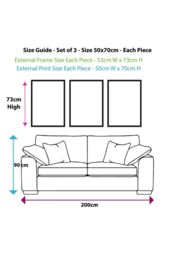 ARTZE Set of 3 Framed Beige & Grey Female Line Art Prints 53cm(W) x 73cm(H) in Black - Size: 53 cm(W) x 73 cm(H) - thumbnail 2