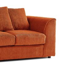 Furnishings For Less UK Luxor Jumbo Cord Fabric 2 Seater Sofa in Orange - thumbnail 3