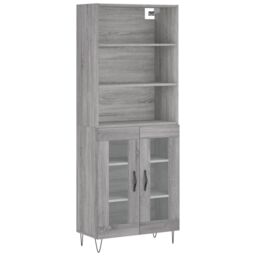 Berkfield Home Highboard Grey Sonoma 69.5x34x180 cm Engineered Wood - thumbnail 2