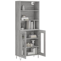 Berkfield Home Highboard Grey Sonoma 69.5x34x180 cm Engineered Wood - thumbnail 3