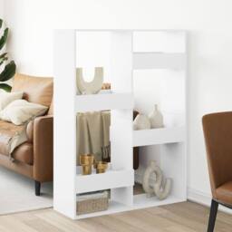 Berkfield Home Room Divider White 100x33x135 cm Engineered Wood - Size: 100 x 33 x 135 cm - thumbnail 2