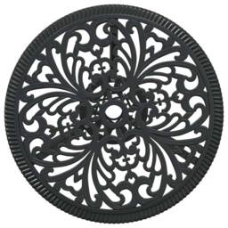 Berkfield Home Stylish 3 Piece Garden Bistro Set - Black Cast Aluminum - thumbnail 8