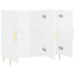 Berkfield Home Sideboard White 90x34x80 cm Engineered Wood - Size: 90 x 34 x 80 cm - thumbnail 5