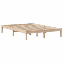 Berkfield Home Bookcase Bed without Mattress 135x190 cm Double Solid Wood Pine in Brown - thumbnail 5