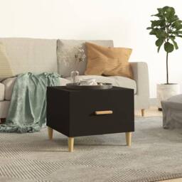 Berkfield Home Coffee Tables 2 pcs Black 50x50x40 cm Engineered Wood - Size: 50 x 50 x 40 cm - thumbnail 3