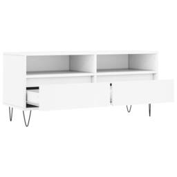 Berkfield Home TV Cabinet White 100x34.5x44.5 cm Engineered Wood - thumbnail 6
