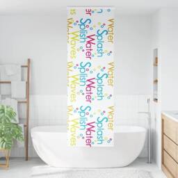 Berkfield Home Shower Roller Blind with Cassette 70x240 cm Fabric Width 66 cm in White - thumbnail 1