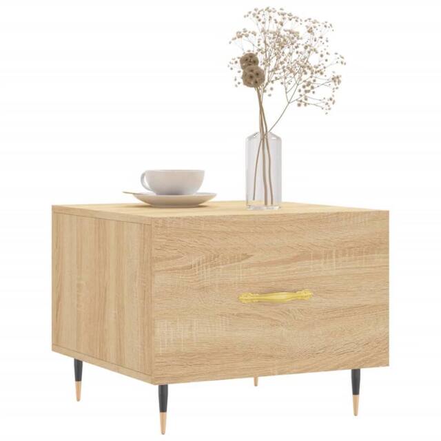 Berkfield Home Decorative Coffee Tables 2 pcs Sonoma Oak 50x50x40 cm Engineered Wood in Light Brown - Size: 50 x 50 x 40 cm - image 1
