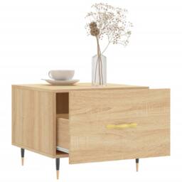 Berkfield Home Decorative Coffee Tables 2 pcs Sonoma Oak 50x50x40 cm Engineered Wood in Light Brown - Size: 50 x 50 x 40 cm - thumbnail 4