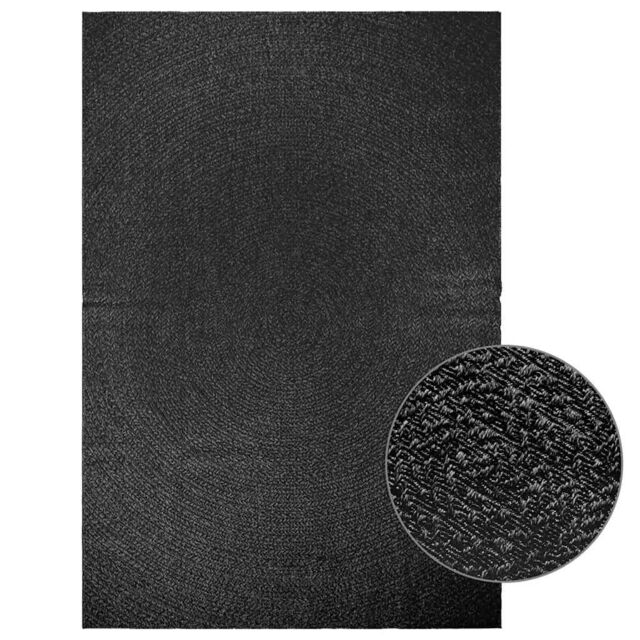 Berkfield Home Rug ZIZUR Anthracite 200x290 cm Jute Look Indoor & Outdoor - Size: Medium - image 1