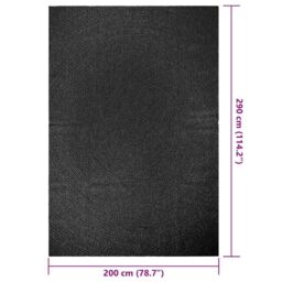 Berkfield Home Rug ZIZUR Anthracite 200x290 cm Jute Look Indoor & Outdoor - Size: Medium - thumbnail 9