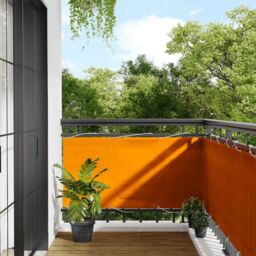 Berkfield Home Balcony Screen Orange 75x700 cm 100% Polyester Oxford - thumbnail 1