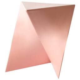 Wyld and Coco Pastel Pink Triangular Side Table Lightweight Synthetic Geometric - thumbnail 5