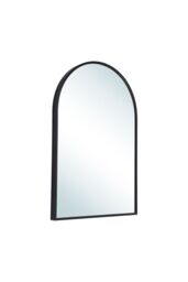 Living and Home 50x 70cm Modern Arched Metal Frame Bathroom Wall Mirror in Black - Size: 50x 70 cm - thumbnail 5