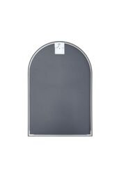 Living and Home 50x 70cm Modern Arched Metal Frame Bathroom Wall Mirror in Black - Size: 50x 70 cm - thumbnail 4