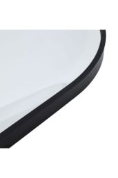 Living and Home 50x 70cm Modern Arched Metal Frame Bathroom Wall Mirror in Black - Size: 50x 70 cm - thumbnail 6