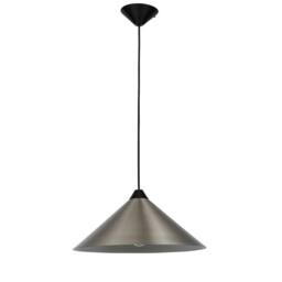 First Choice Lighting Set of 2 Fontana - Brushed Chrome 40cm Diameter Ceiling Pendants in Silver - thumbnail 8