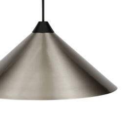First Choice Lighting Set of 2 Fontana - Brushed Chrome 40cm Diameter Ceiling Pendants in Silver - thumbnail 9