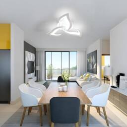 Goeco LED Flower Ceiling Light, 36W, Modern Ceiling Light 6500K for Bedroom in Silver - thumbnail 2